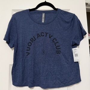Vuori ACTV Club Tee in Heather Navy